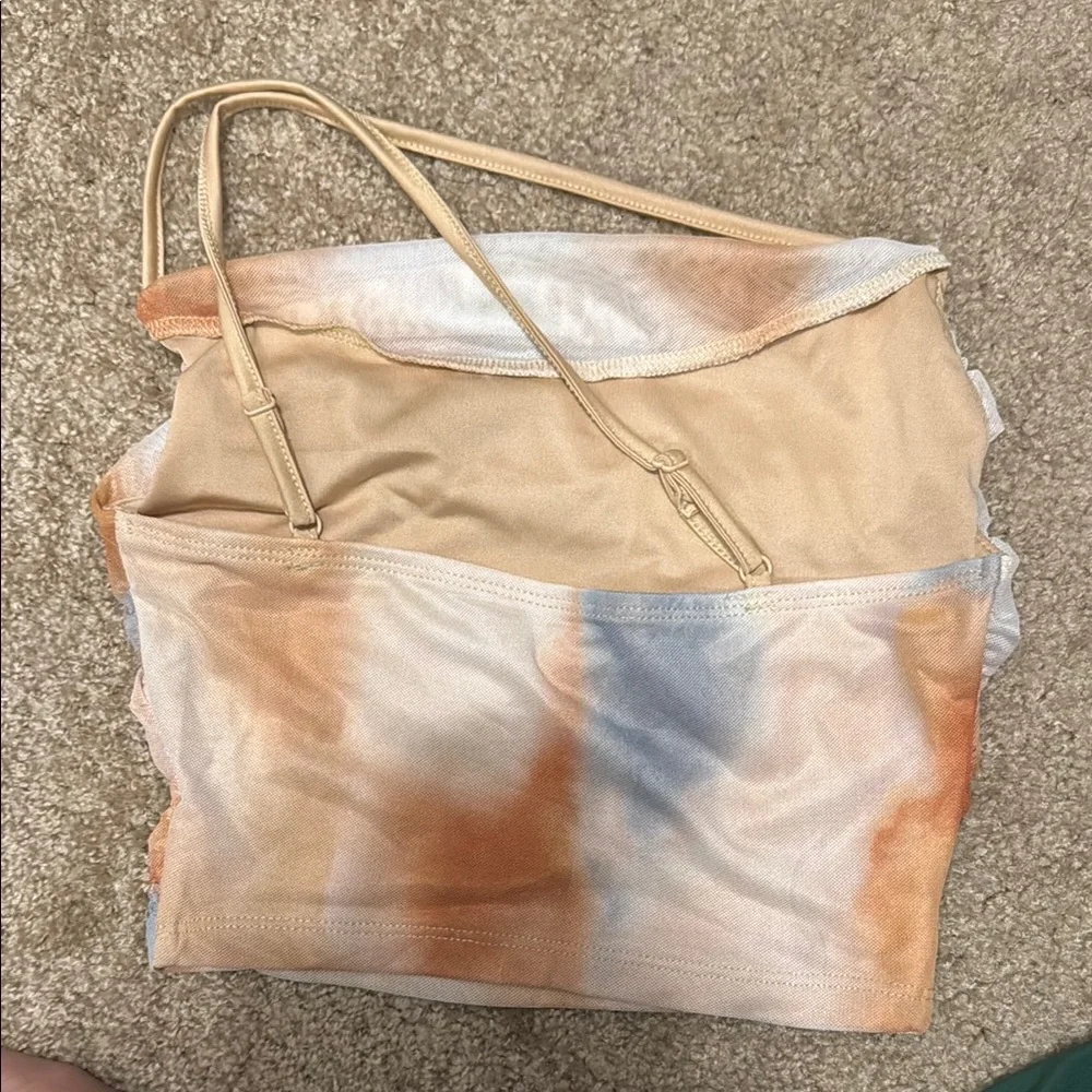 Chic Multicolor Ruched Top - Picture 2 of 3